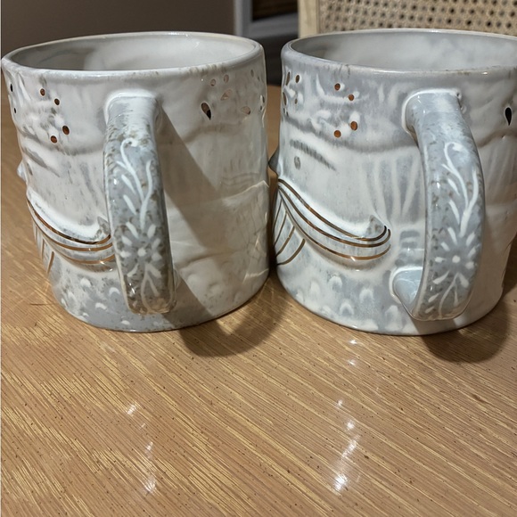 Anthropologie Yuletide Santa Mugs 2 - Picture 3 of 6